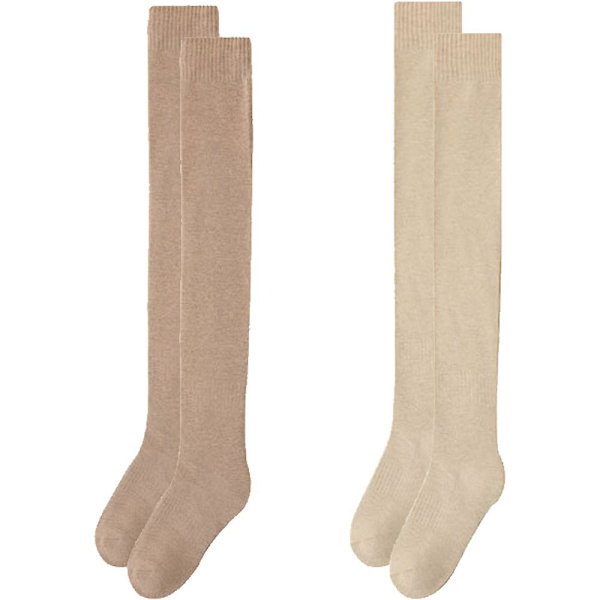 Kvinnors lårhöga strumpor Extra långa varma tjocka höga långa stövlar strumpor benvärmare stil 1 Style 3