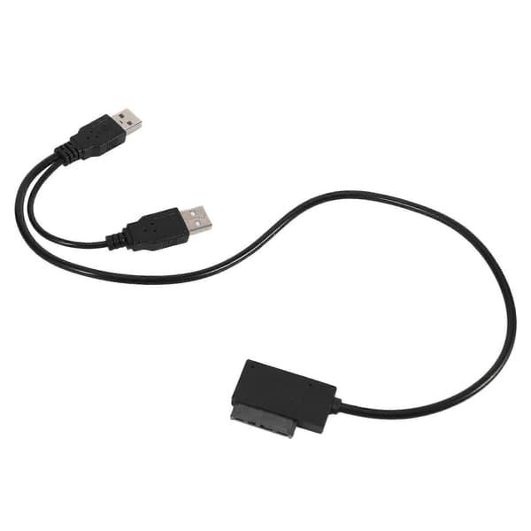 Slim Sata-kabel Usb 2.0 till 7+6 Extern Ström För Laptop Sata-adapter