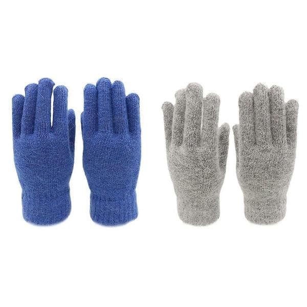 Ulliga Varma Och Trendiga Stickade Vinterhandskar För Män Stickade Handskar Fingerhandskar Light Grey