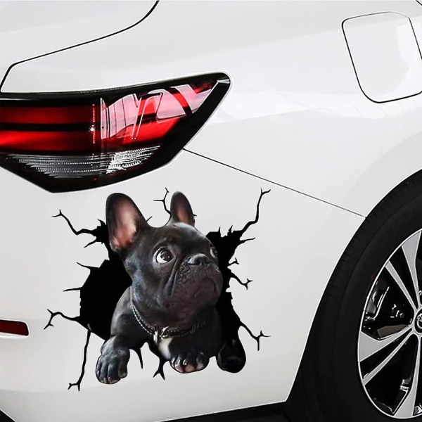 4-paknings 3d Dog Stickers French Bulldog Kjøleskapsklistremerke French Bulldog Stickers 30cm X 30cm