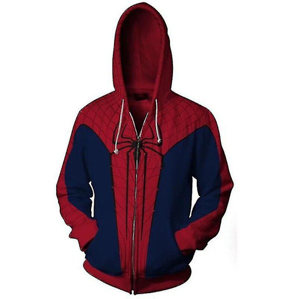 Aikuisten 3D-tulostetut Spider-Man -hupparit, takit, hupulliset neuleet, cosplay-asu S