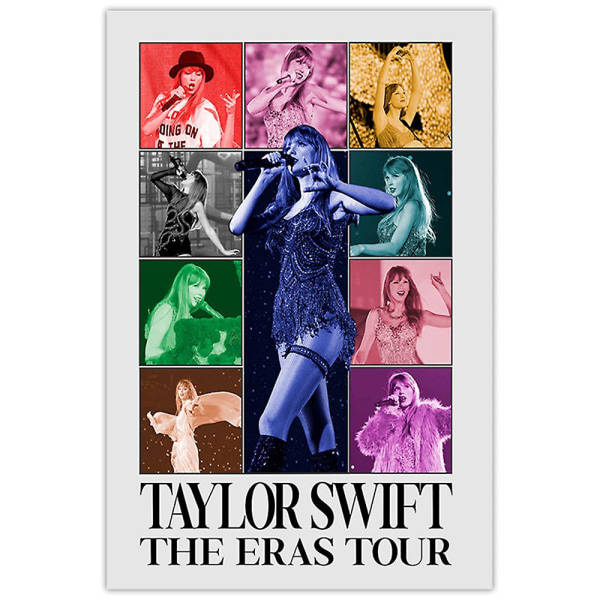 Kodin sisustus Taylor Swift The Eras Tour Wall Art World Tour -elokuvajuliste Kehystämättömät lahjat 30x45cm