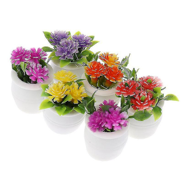 3 stk. 1:12 Dukkehust Miniatur Grøn plante i potte Simuleret potteplanter