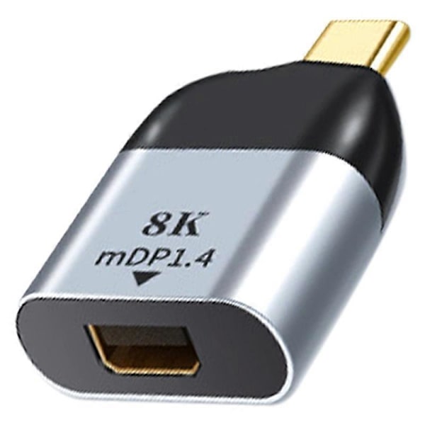 Type-C til Mini DP Adapter USB C til Mini Display Port Konverter til Thunderbolt 3 8K 4K 60Hz MDP til Silver