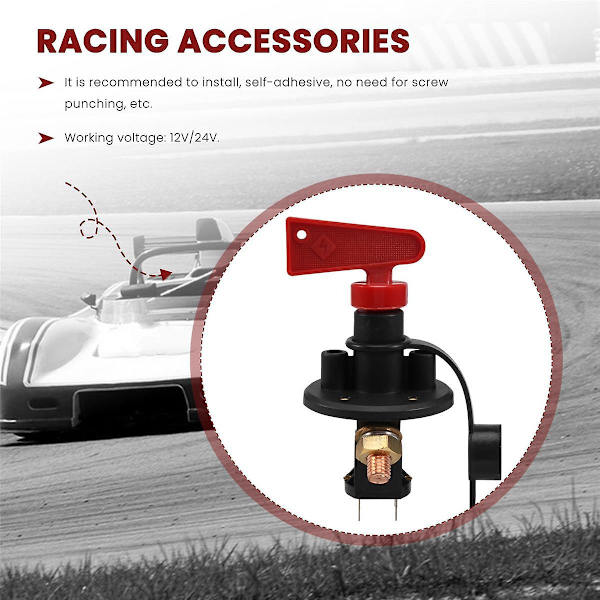 Batteriisolatortillbehör Master Batteriisolator Avstängningsbrytare Fia-typ Kit Bil