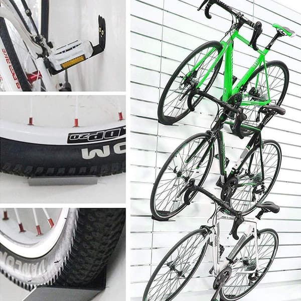 Vægkrog pedalophæng til cykler, sort, stil 2