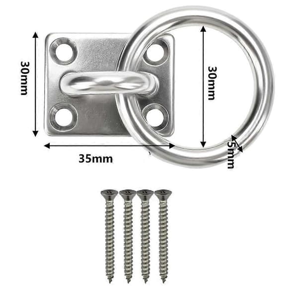 Marine øyeplate i rustfritt stål, universal med ring - Optimal rustbeskyttelse for båter