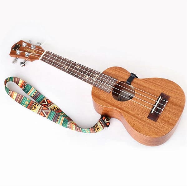 Justerbar Blød Polyester Ukulele Guitar Akustisk Bas Skulderrem