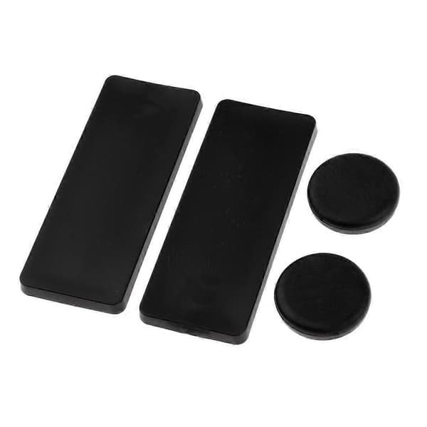 Slitstark Longboard POB Fingers Palm Slide Pucks Set för Downhill 4Pcs Black Rectangle