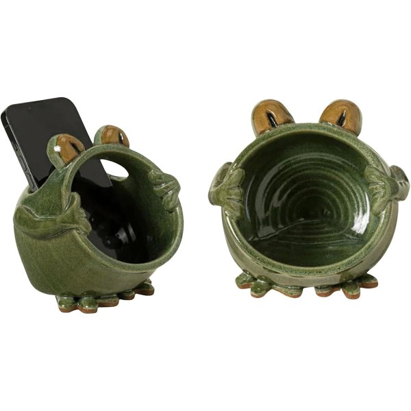 Akustisk Frog förstärkande telefonhögtalare, telefonstativ Ljudförstärkare Akustisk Frog förstärkande telefonhögtalare, keramik Desktop mobiltelefon högtalare Amplif