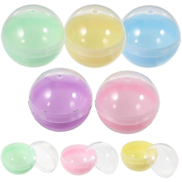 50 st påfyllningsbara runda bollar, multifunktionella vridna runda bollar Halvtransparenta fyllbara bollar