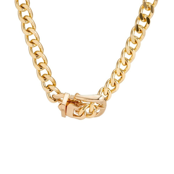 Tjock chokerhalsband tjockt kedjehalsband SILVER silver