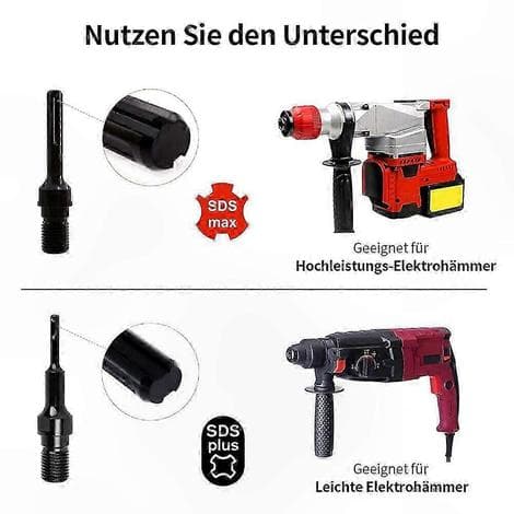 Kraftig SDS MAX til 1 1/4 UNC Adapter for Borhammer Kjerneboring