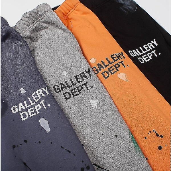 Gallery Dept Speckled Graffiti Guard Pants Raka jeans Herr och Dam Casual Byxor [reducerad!!!nytt erbjudande] Dark Gray L