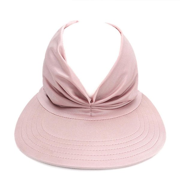 Dame Solhat UV-beskyttelse Elastisk Tom Top Visor Hat Udendørs Sommer Pink