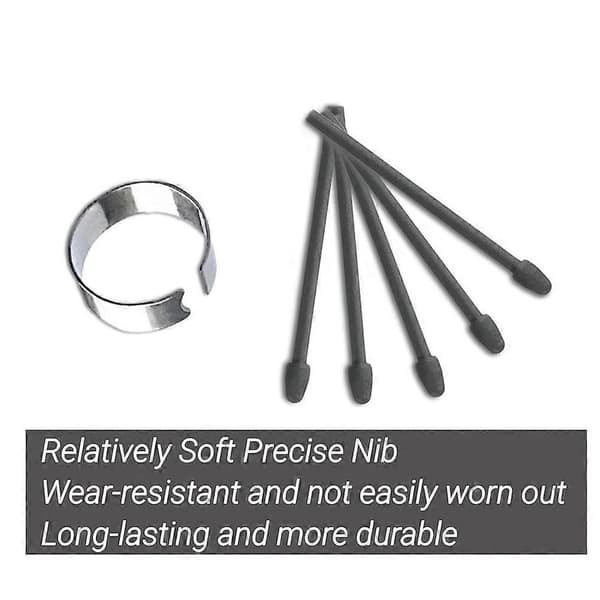 Udskiftning af BOOX Stylus Pen-spidser til Pen2 Pro til Max Lumi2 til Note Air2 til Note5 til Nova Air C til Remarkable2, A Black 5PCS