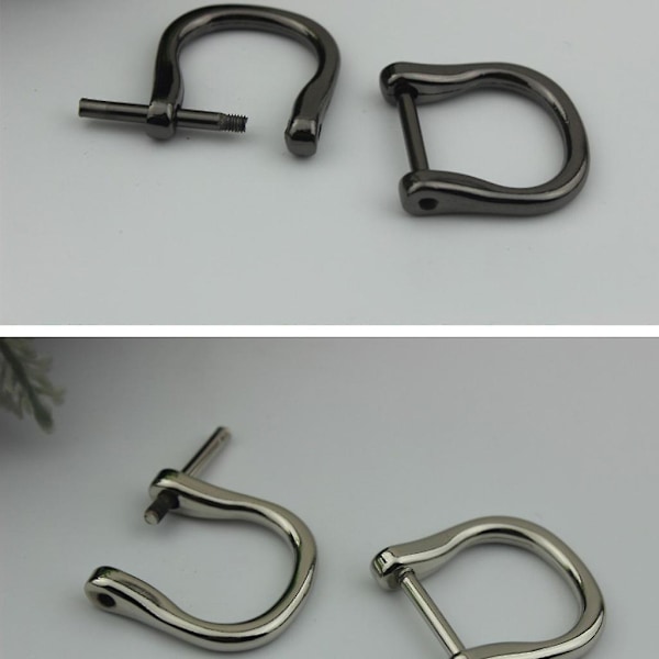 1,8 cm skruv Dee D-ring spänne spänne DIY läder handväska rem bälte bagage hantverk Gold