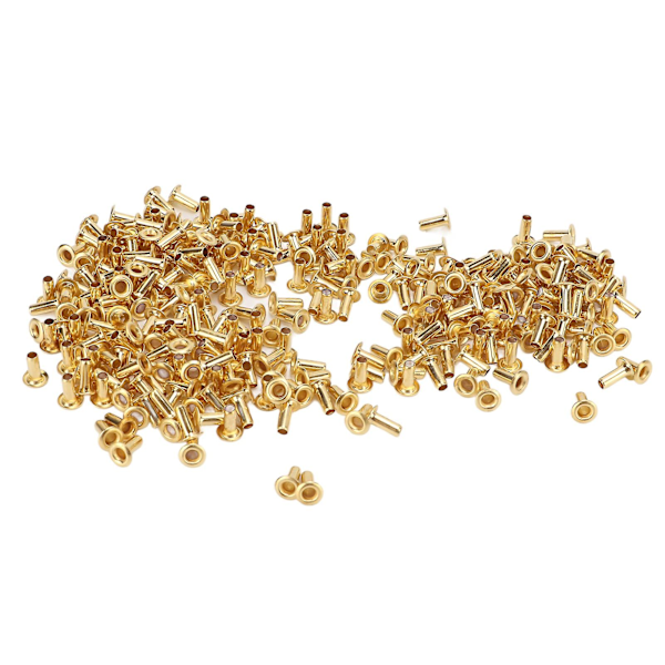 500pcs Hollow Rivets Rounded Edges Excellent Elasticity Brass Rivets Clothing Bag Accessories