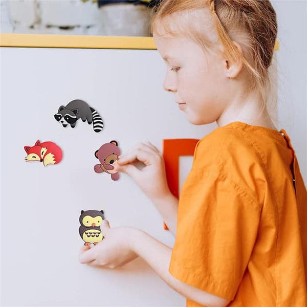 Kylskåpsmagneter Barn hel baksida Magnetiska mjuka gummimagneter Pedagogiska leksaker Present