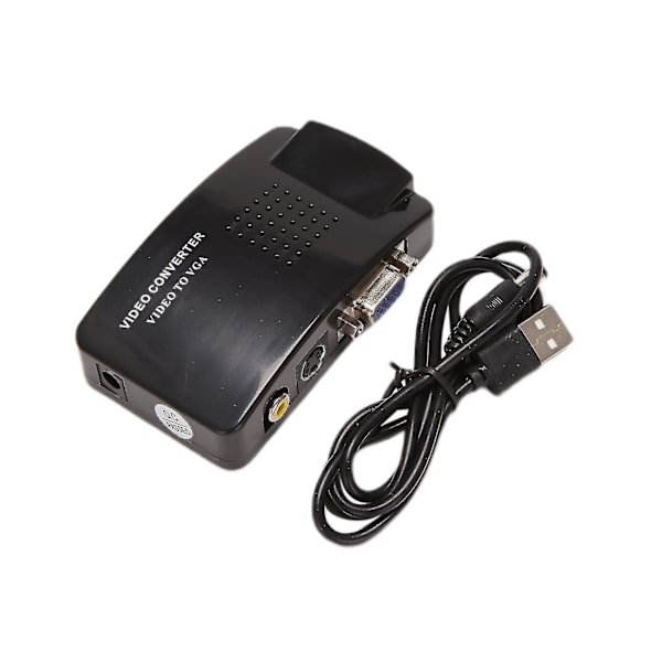 AV til VGA-adapter RCA VGA-konverter PC RCA Composite S-video AV-indgang til PC VGA LCD-udgang Konverter