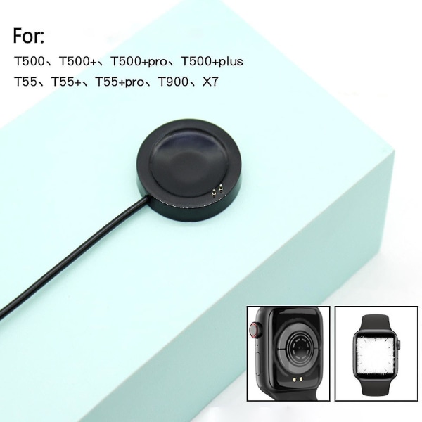 Watch Power Laddare Laddningskabel 4mm Space 2 Pin For T500 Pro