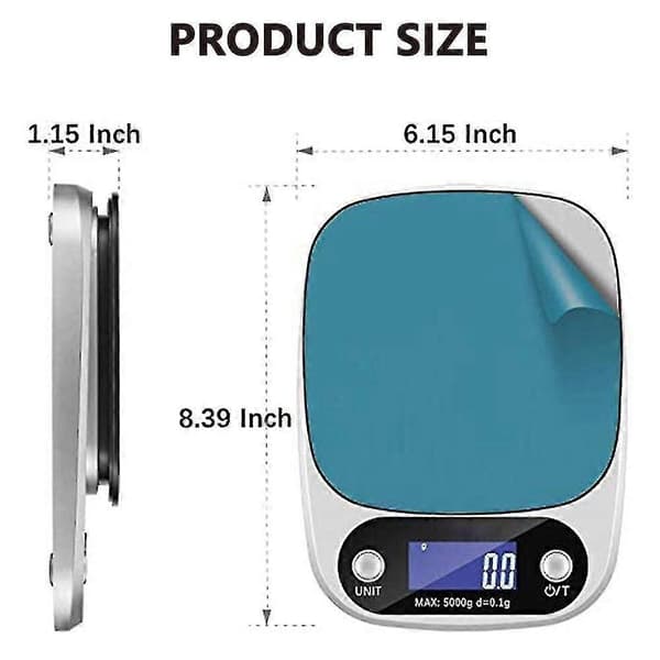 Kjøkkenvekt Digital Multifunksjonell Matvekt, 5 Kg