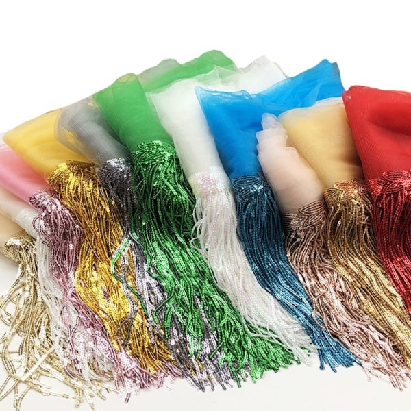 10 meter paljetttofs Spetsdekorationsmaterial TRANSPARENT Transparent Transparent 10Yards-10Yards