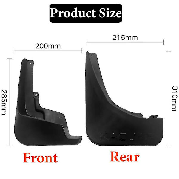 Nya uppgraderade bilskärmar för Renault Kadjar 2015 2016 2017 2018 2019 Stänkskydd Stänkskydd Fender Mudflaps Biltillbehör