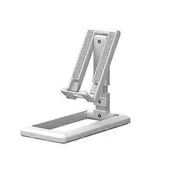 Mobile Phone Holder Rotatable Free Angle Adjustment Telescopic Chuck Stable Support (Multiple Choices) (White)