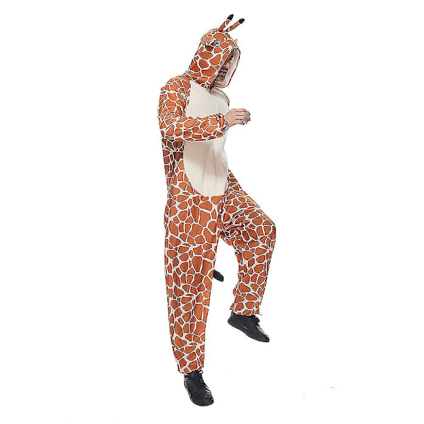 Giraffi-asu Miehille ja Naisille Eläimen Kokopuku Pyjama Karnevaali Juhliin Yksikokoinen Kigurumi Whbyv M