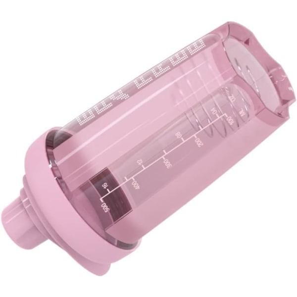 Proteinmikser-shakerflaske med vri og lås Bærbar før trening Proteindrikke-shakerkopp, smoothies og shakes (rosa)