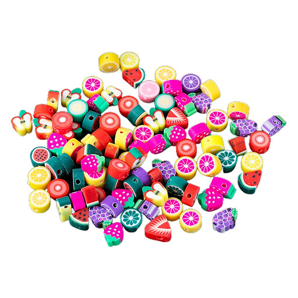 50 stk vakre løse polymerperler vakre myke keramikkavstandsperler