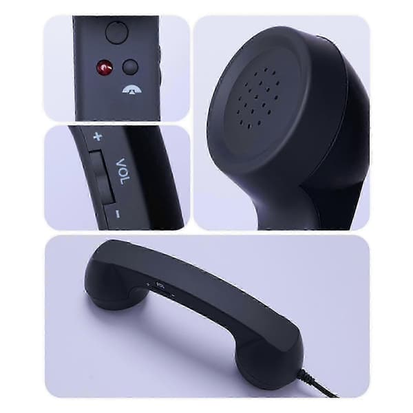 Premium USB-C Retro Handset of High Quality: Universal Compatibility, Radiation-Proof for iPhone & Android yellow
