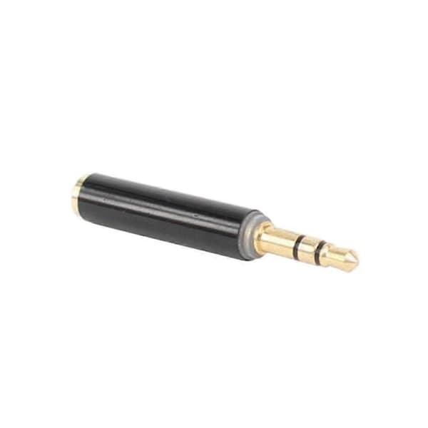 Stereo messing 3,5 mm 3-polet han til 4-polet hun lydstikadapterkonverter