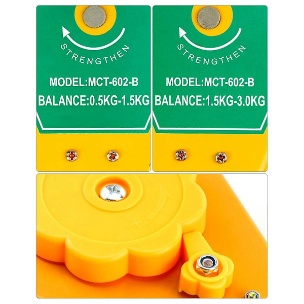 Fjærbalanser med innretting, 3,3 kg - 6,6 kg og 1,1 kg - 3,3 kg - Monteringsvennlig