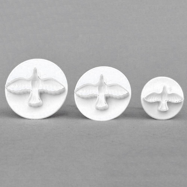 3 stk. Dueformet Cupcake Fondant Kakedekoreringsverktøy Plunger Cookies Molds Kaesi