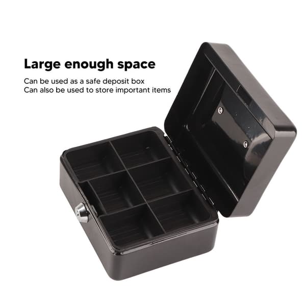 Portable Lockable Cash Box For Small Business, Multifunctional Storage Solution Keeps Important Items Safe With Durable Steel Construction