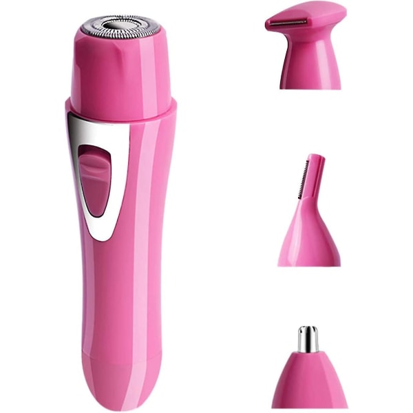 Elektrisk Lady Shaver 4 i 1 kvinder trimmer usb genopladelig krop/ansigts/næse/øjenbryn trimmer til damer Pink