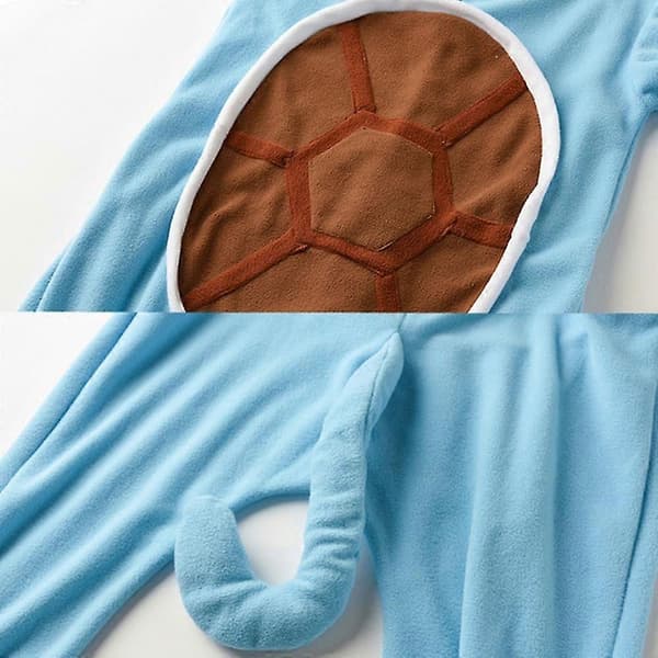 Squirtle Onesie Pyjamas för höst vinter termiska hemsovkläder för barn tonåringar vuxna Squirtle Kid XL