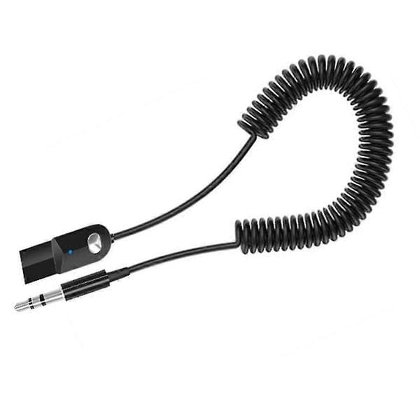Bluetooth Aux-adapter Dongle USB til 3,5 mm Jack Bil o Aux Bluetooth 5.0 Håndfrisett for bilmottaker BT-sender silver