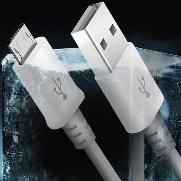 3st Micro USB-kabel Android Laddare Vit USB till Micro USB-kabel Lämplig för Samsung Laddningssladd