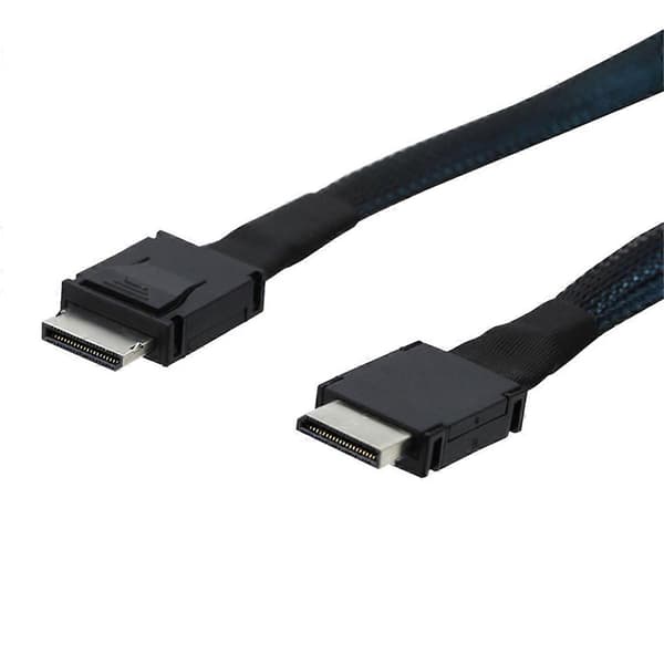 For PCIe Oculink SFF 8611 4I til Mini SAS SFF-8611 4I Server Super Speed Kabel Dataforlengelse Data T Black  Blue