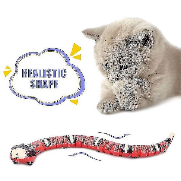 Smart Sensing Snake Cat Toys Elektroniska Interaktiva Leksaker För Katter Usb Laddning