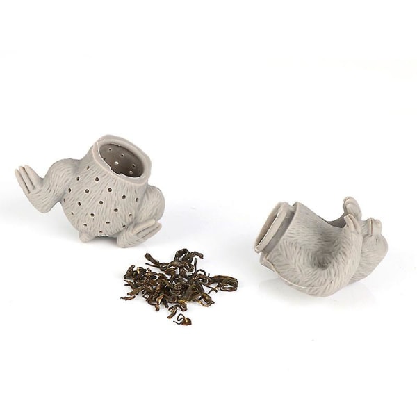 Sødt dovendyr te-si til løs te, silikone te-infuser, fleksibel genanvendelig te-diffuser filter si