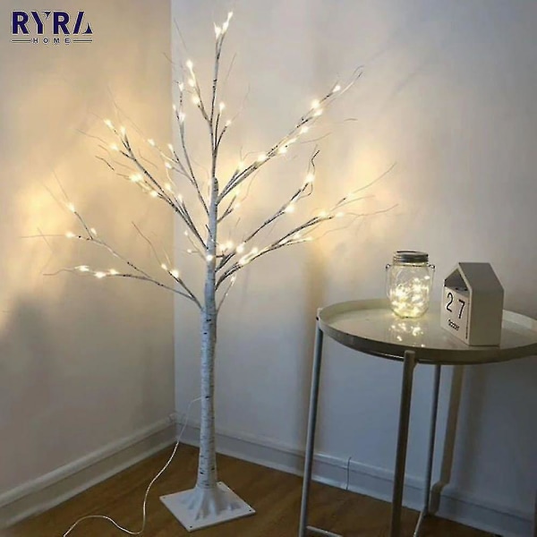 Ulisem Christmas Decoration 2023 Led White Birch Lamp 60cm Birch Tree Home Bedroom Light