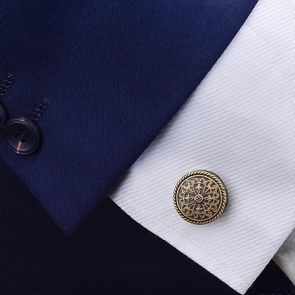 Runda Manschettknappar i Metall