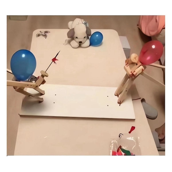 Balloon Bamboo Man Battle - Nytt håndlaget tregjerde, kampspill med treroboter, 30 x 5MM
