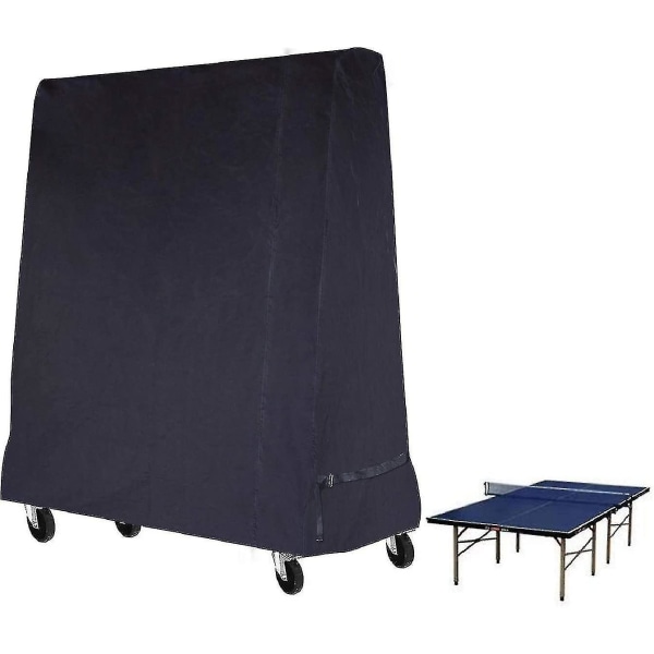 Vanntett bordtennisbordtrekk for pingpongbord 165 x 70 x 185 cm svart