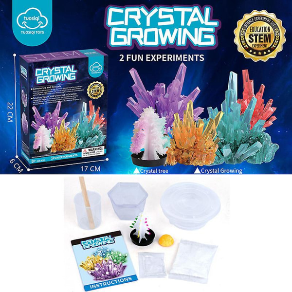 Kids Crystal Growing Kit Science Experiments Educational Toy Diy Krystalljuletre