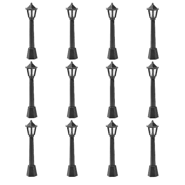 12 stk. Miniature gadelamper i plast til mikroskopisk model